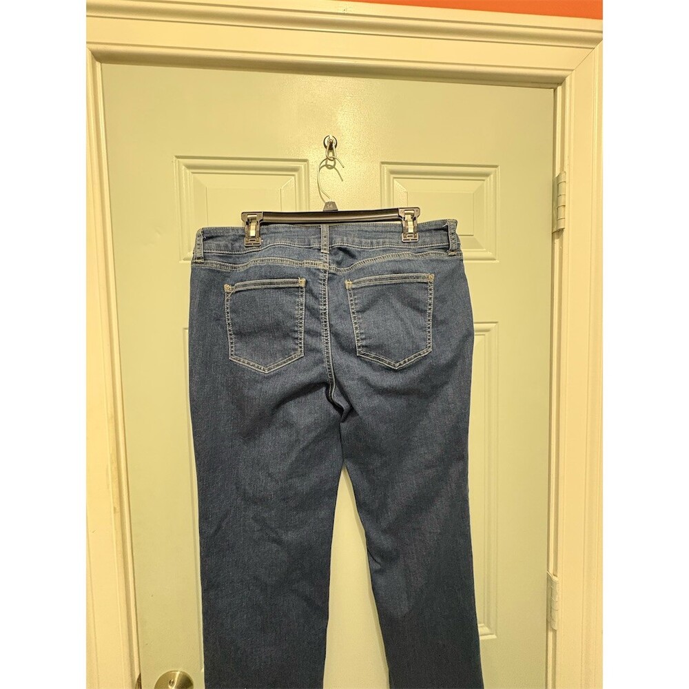 Chico's Jeans Womens Size 12 Short Blue Straight Leg Mid Rise - Picture 6 of 9